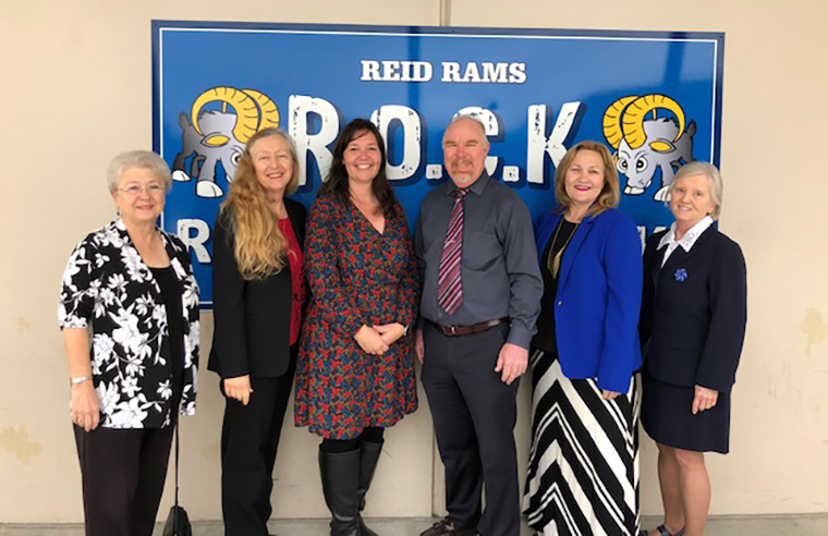 An image of Board Visits Reid School