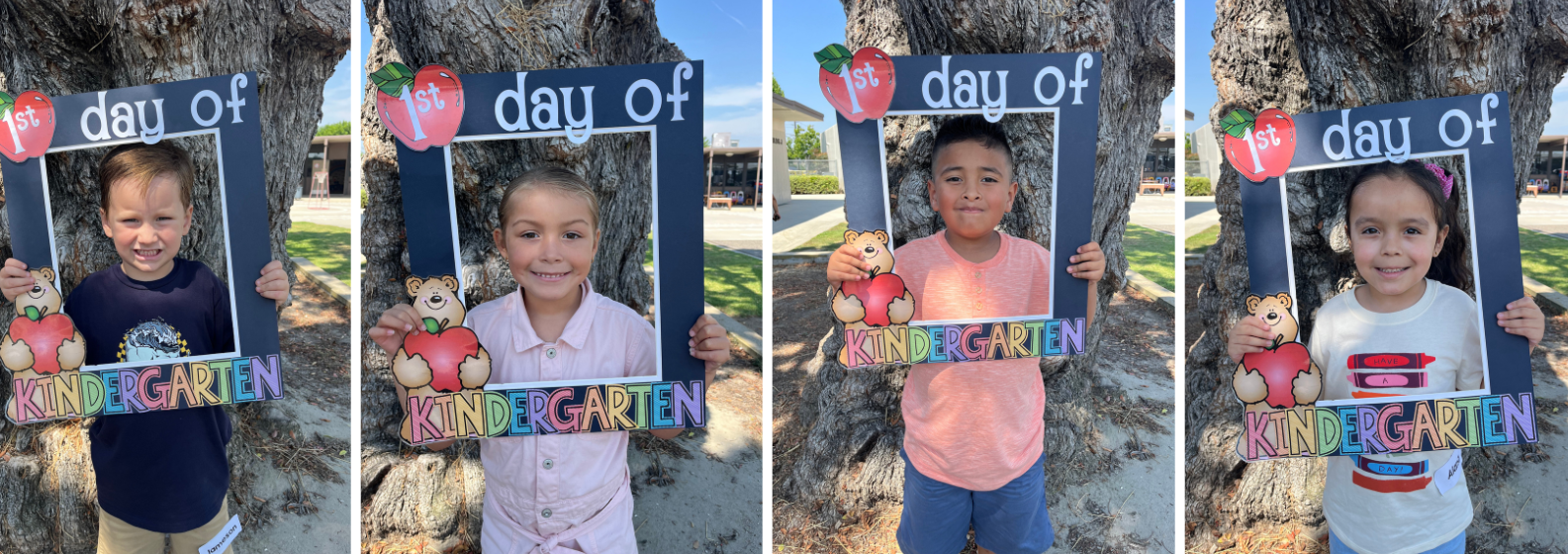 kindergarten students on first day of school