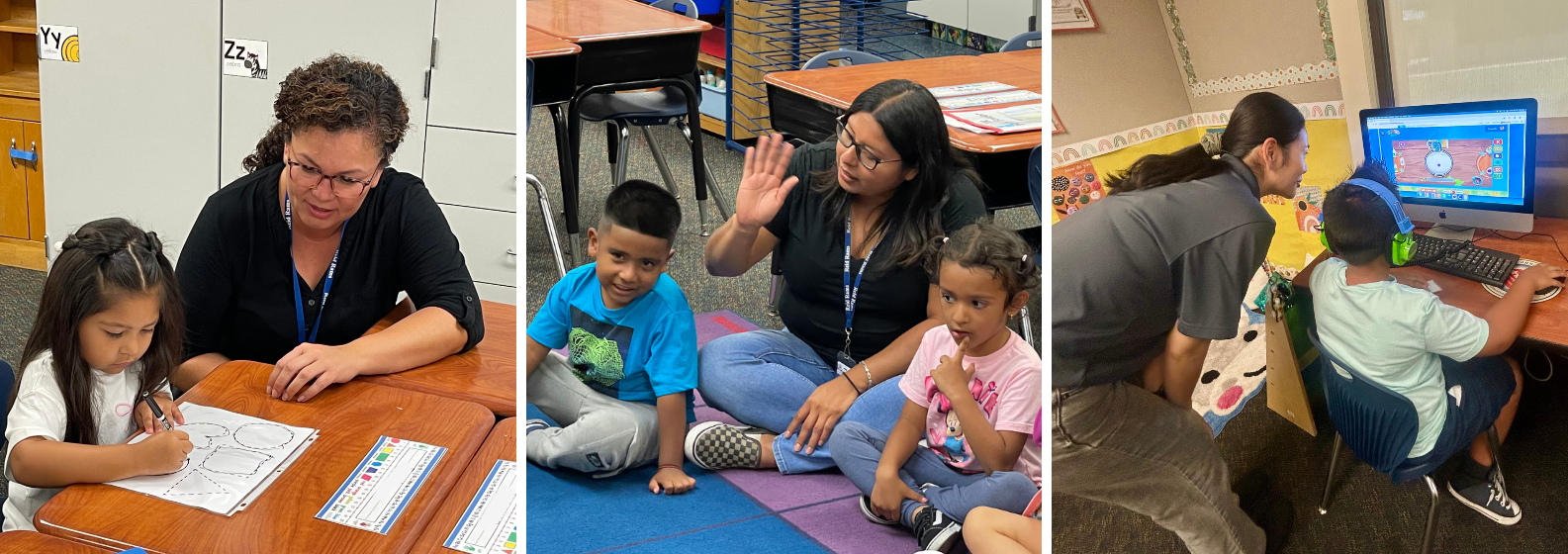 adults working with children